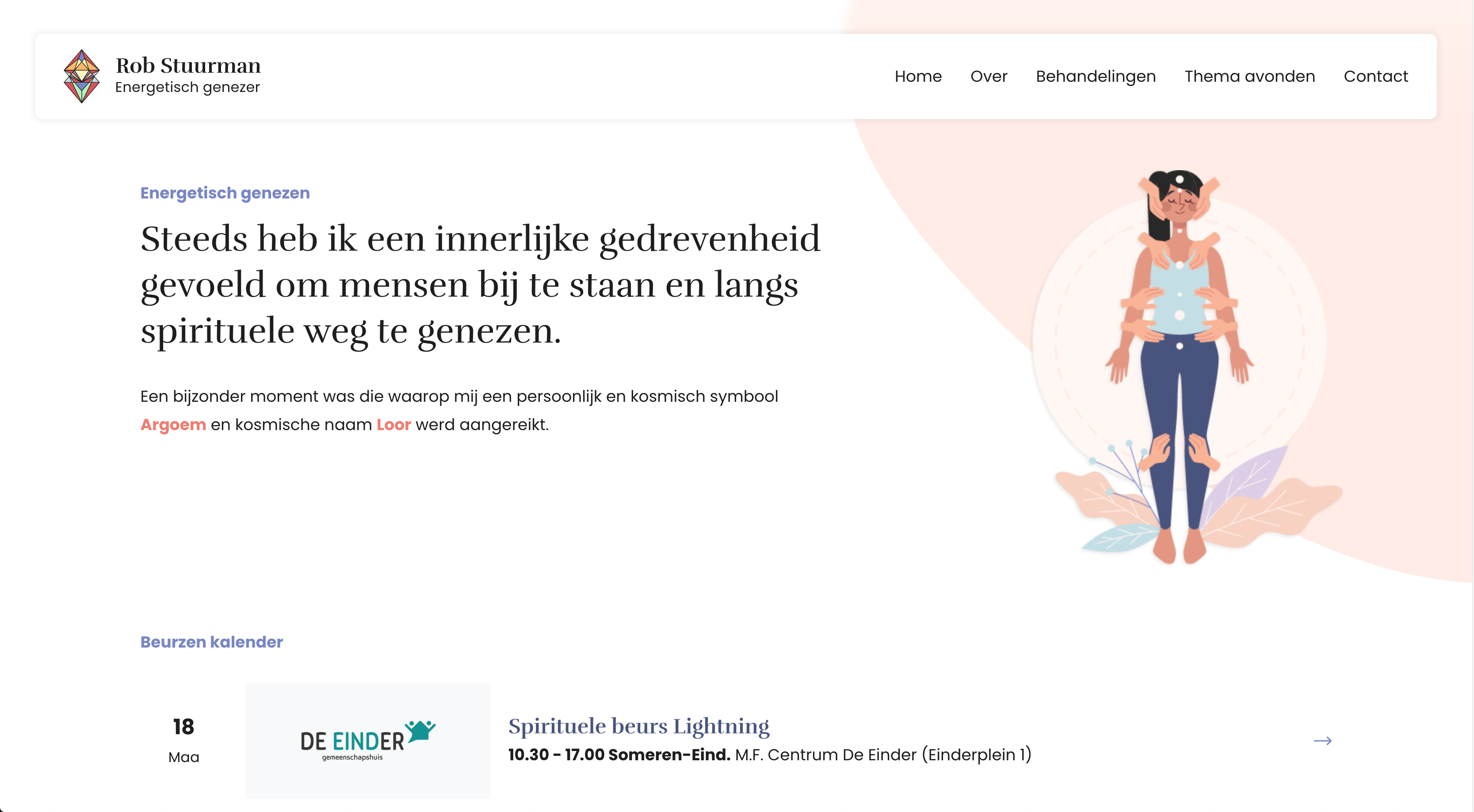 screenshot of landingpage